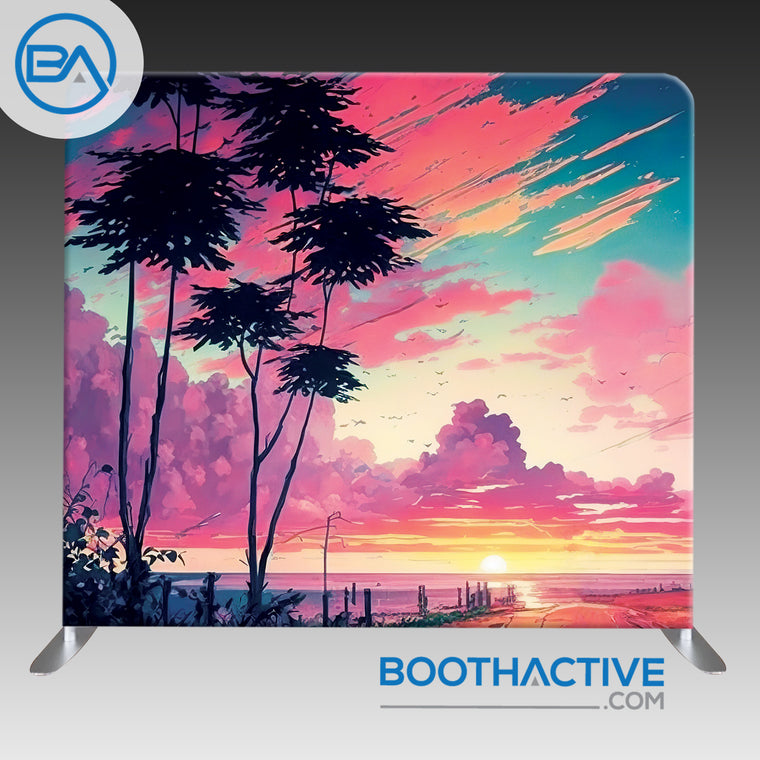 8' x 8' Backdrop - Anime-Sunset