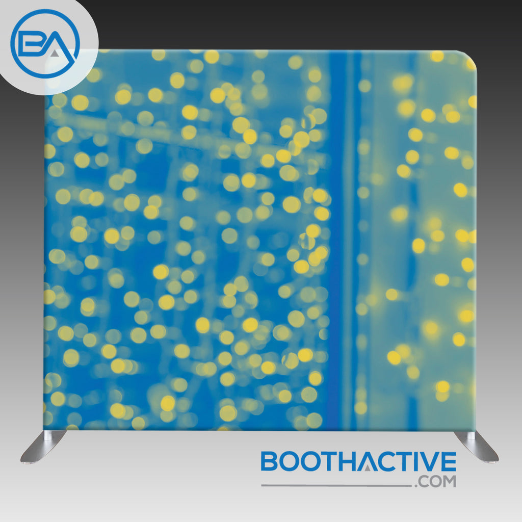 8' x 8' Backdrop - Bokeh - Cyan & Yellow