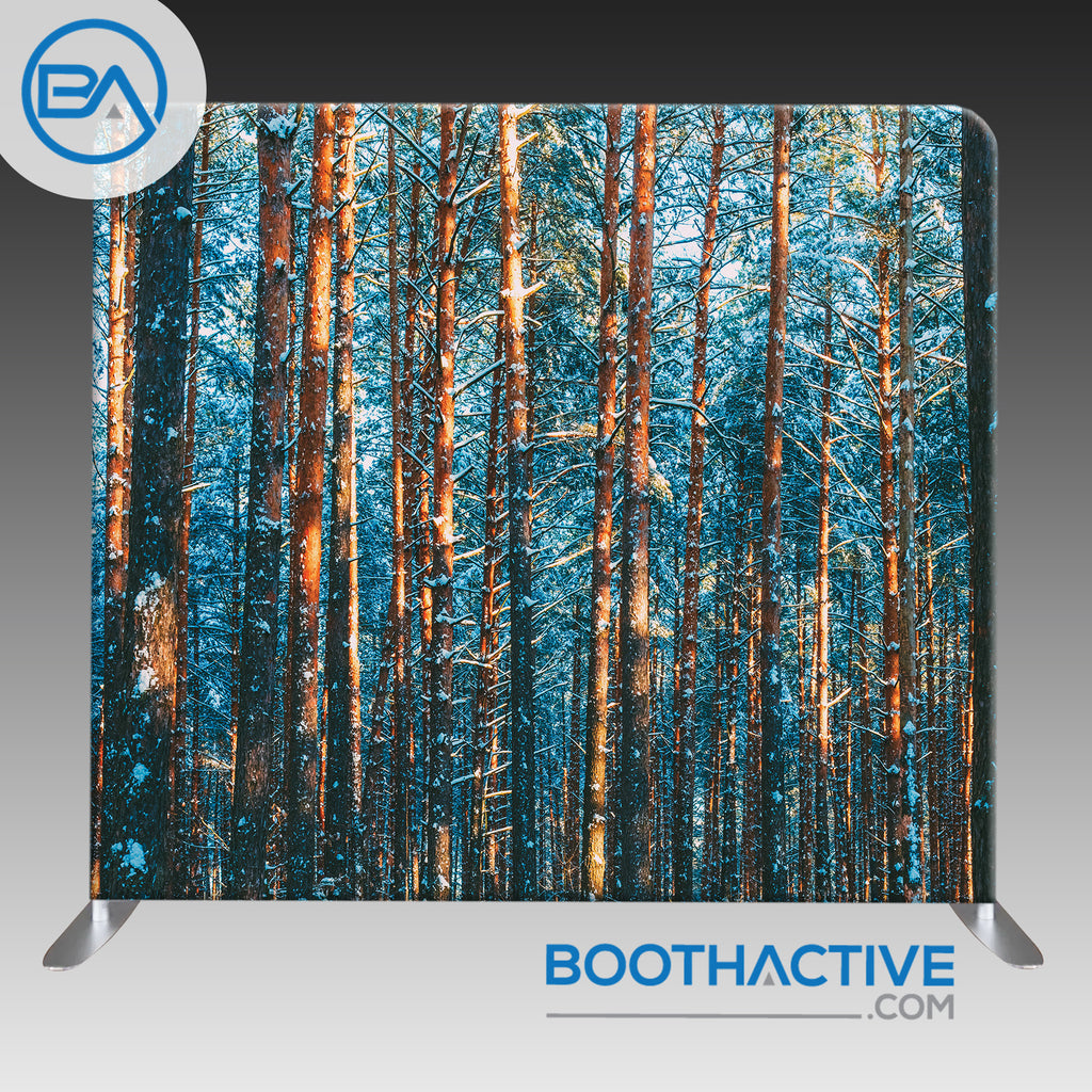 8' x 8' Backdrop - Holiday - Winter Forest