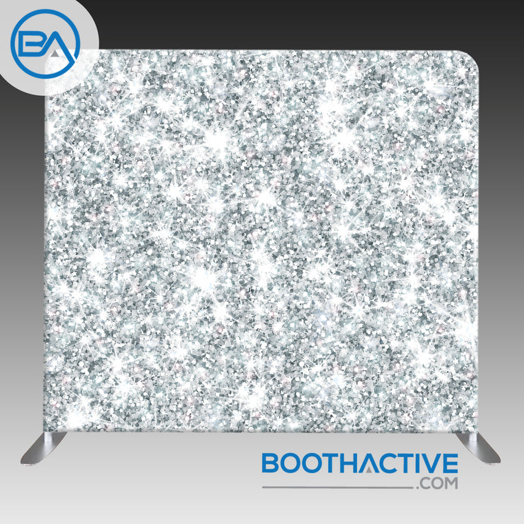 8' x 8' Backdrop - Silver Sparkles