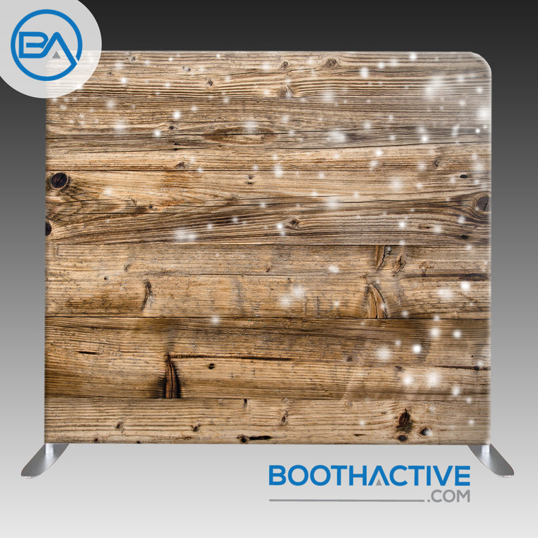 8' x 8' Backdrop - Snowy Wood