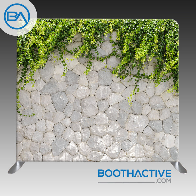 8' x 8' Backdrop - Stone Greenery