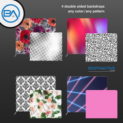 4x DOUBLE SIDED Backdrops Bundle - 8' x 8'