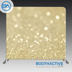 8' x 8' Backdrop - Bokeh - Gold Glitter