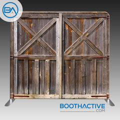 8' x 8' Backdrop - Barn Doors 2