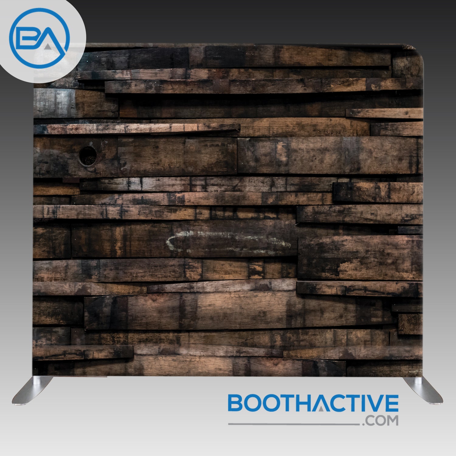 8' x 8' Backdrop - Barrel Wood