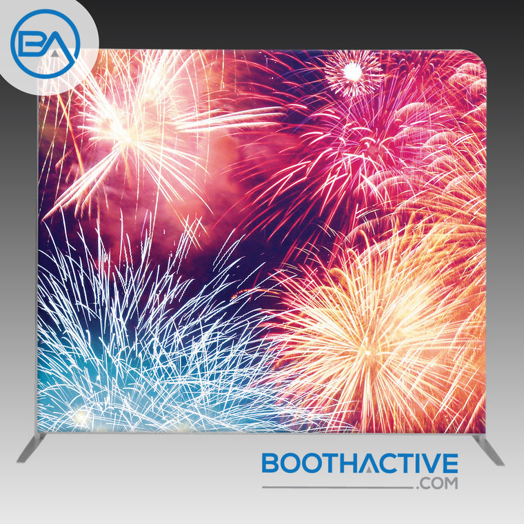 8' x 8' Backdrop - Fireworks 2