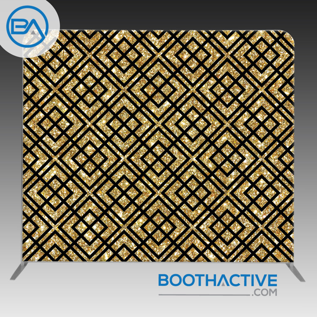 8' x 8' Backdrop - GeoGlitter (Black)