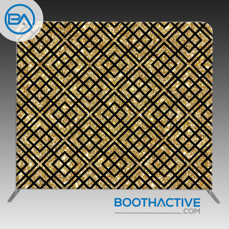8' x 8' Backdrop - GeoGlitter (Black)