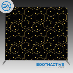 8' x 8' Backdrop - Glitter Triangles - Black