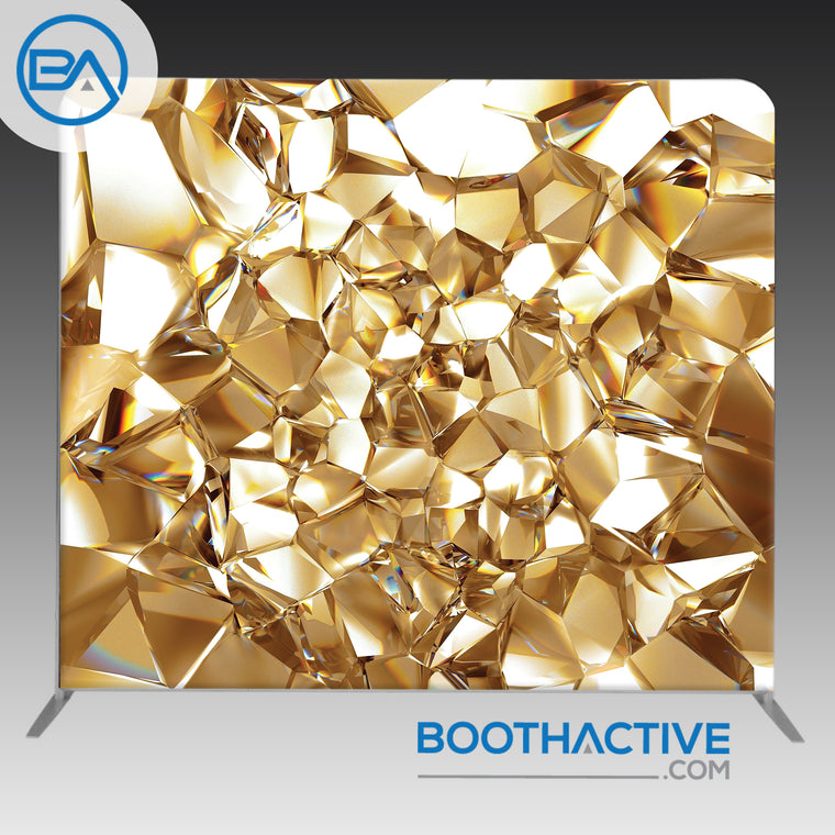 8' x 8' Backdrop - Gold Crystal