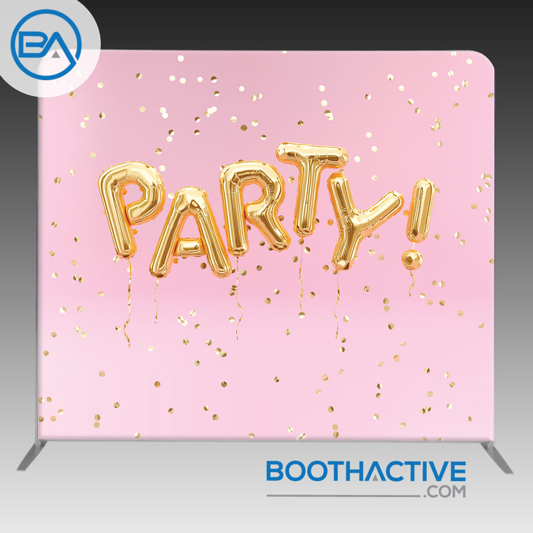8' x 8' Backdrop - Gold Party