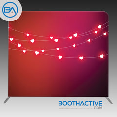 8' x 8' Backdrop - Neon Heart String