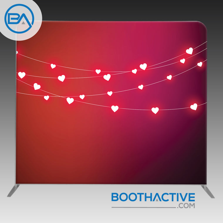 8' x 8' Backdrop - Neon Heart String