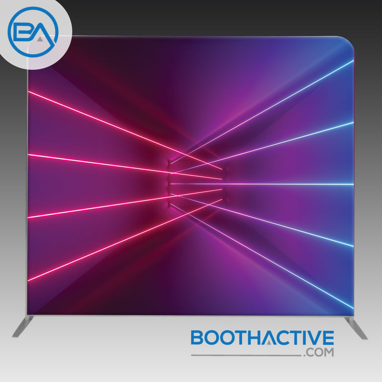 8' x 8' Backdrop - Neon Lines