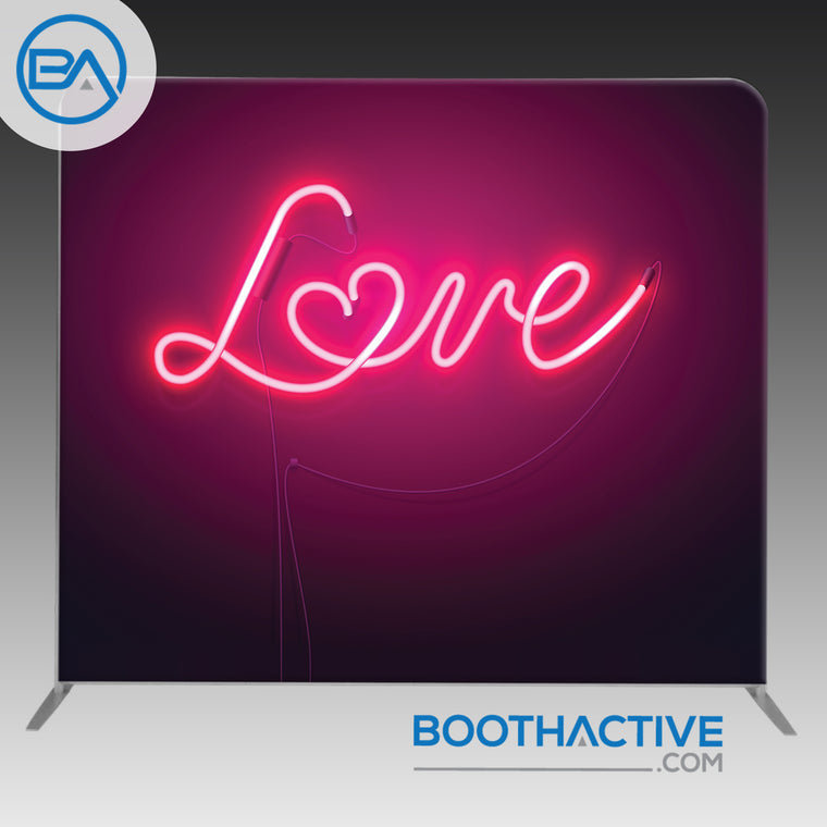 8' x 8' Backdrop - Neon Love