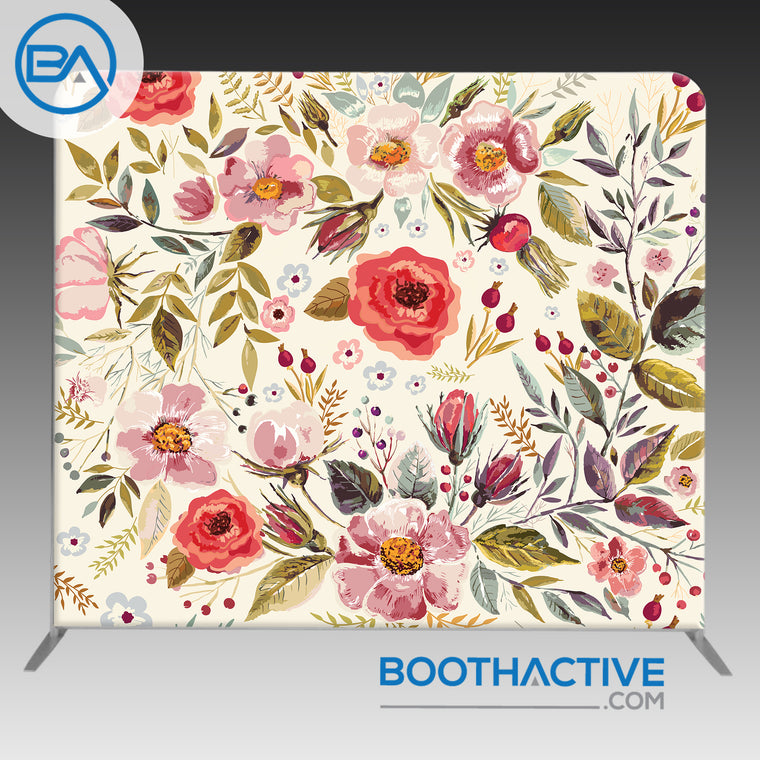 8' x 8' Backdrop - Romantic Floral