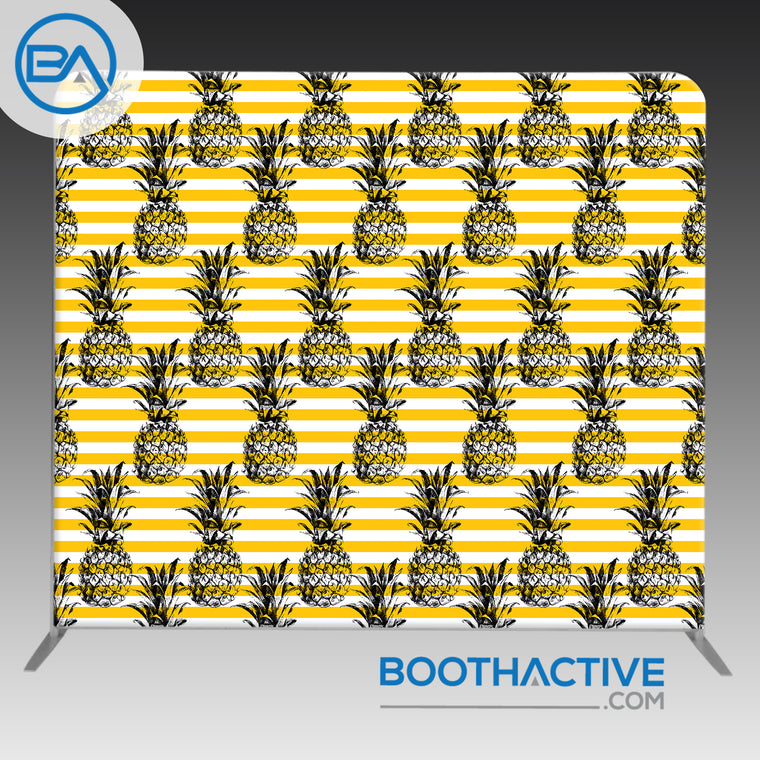 8' x 8' Backdrop - Summer - Sketched Pineapples