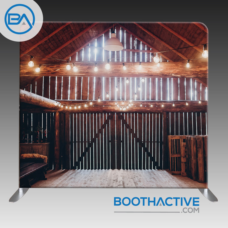 8' x 8' Backdrop - Barn Lights