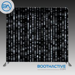 8' x 8' Backdrop - Black Sparkles