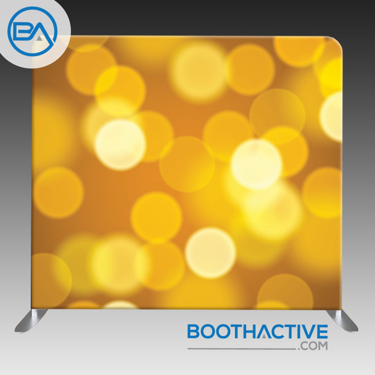 8' x 8' Backdrop - Bokeh - Gold