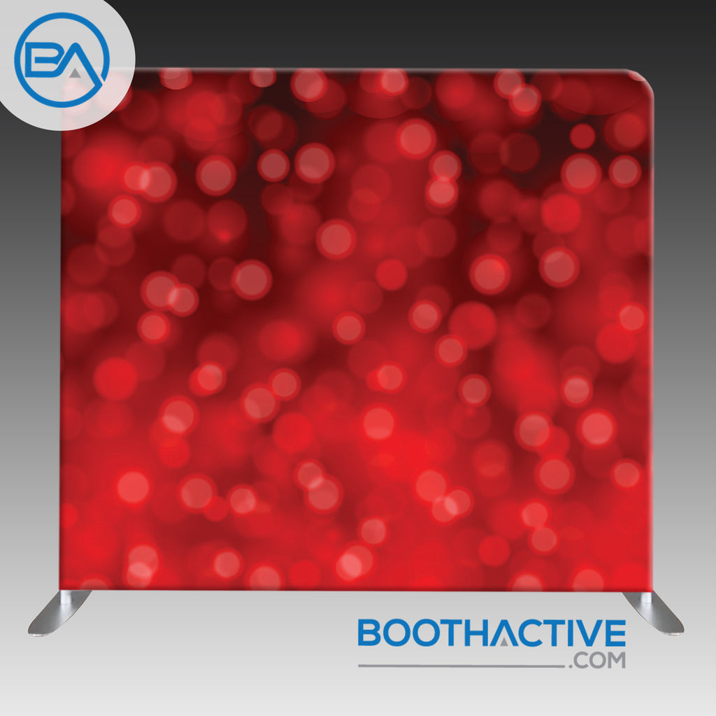 8' x 8' Backdrop - Bokeh - Red