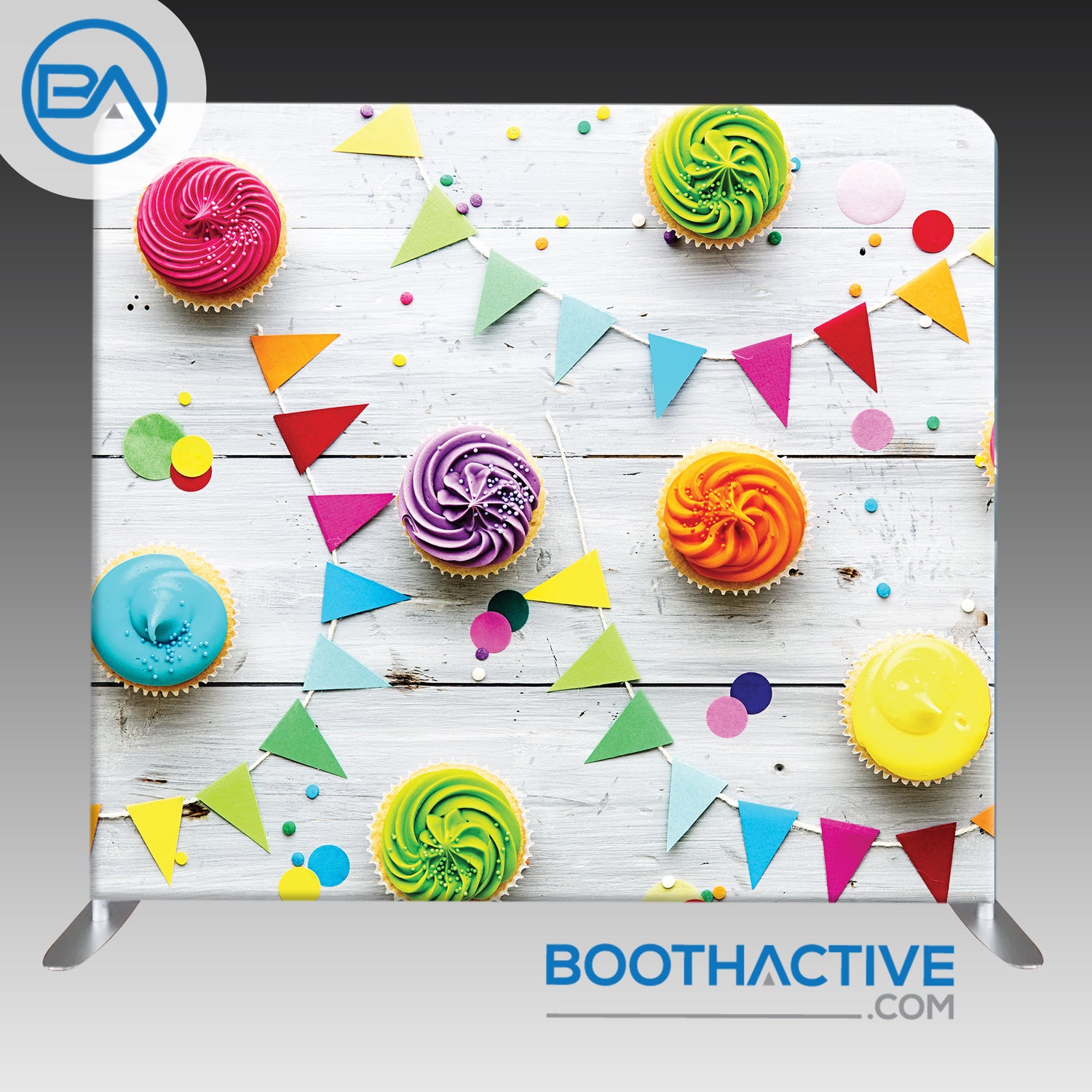 8' x 8' Backdrop - Cupcakes
