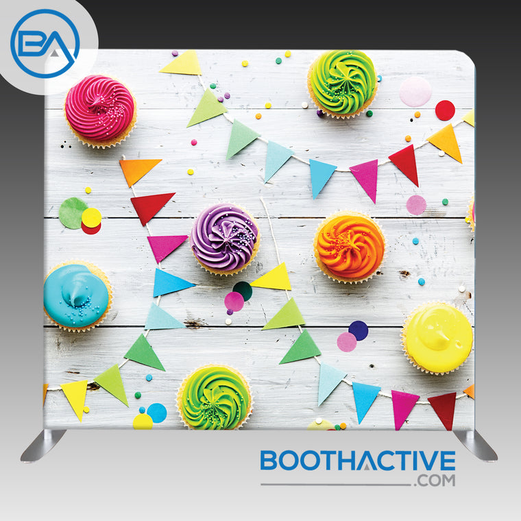 8' x 8' Backdrop - Cupcakes