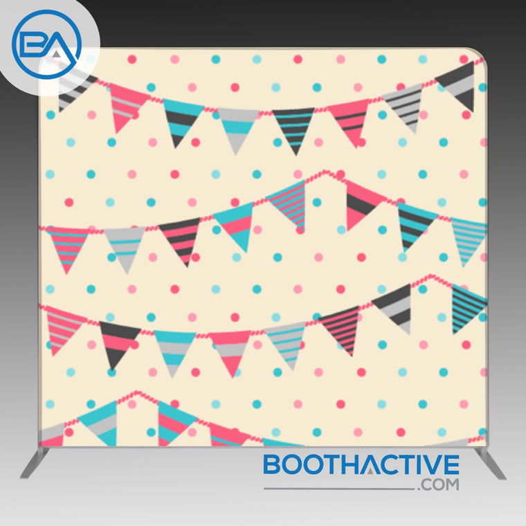 8' x 8' Backdrop - Flags Fiesta