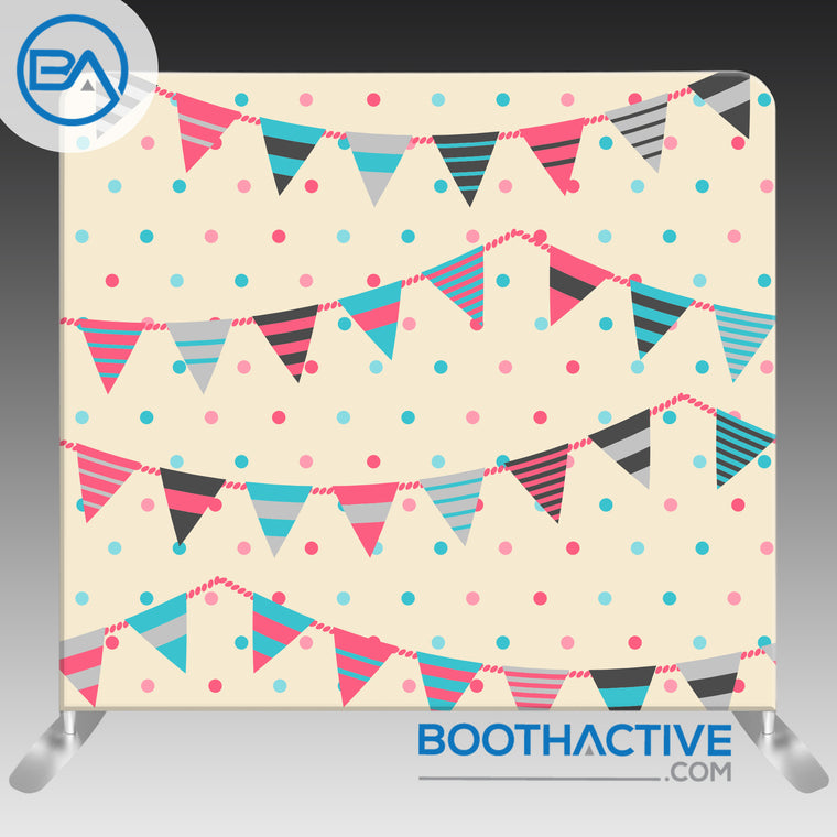 8' x 8' Backdrop - Flags Fiesta - BoothActive