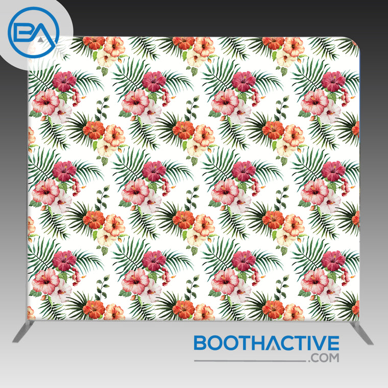 8' x 8' Backdrop - Flowers - Tropical