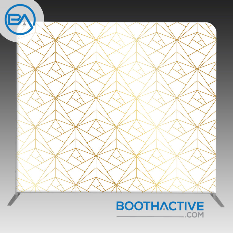 8' x 8' Backdrop - Geometric - Gold 1