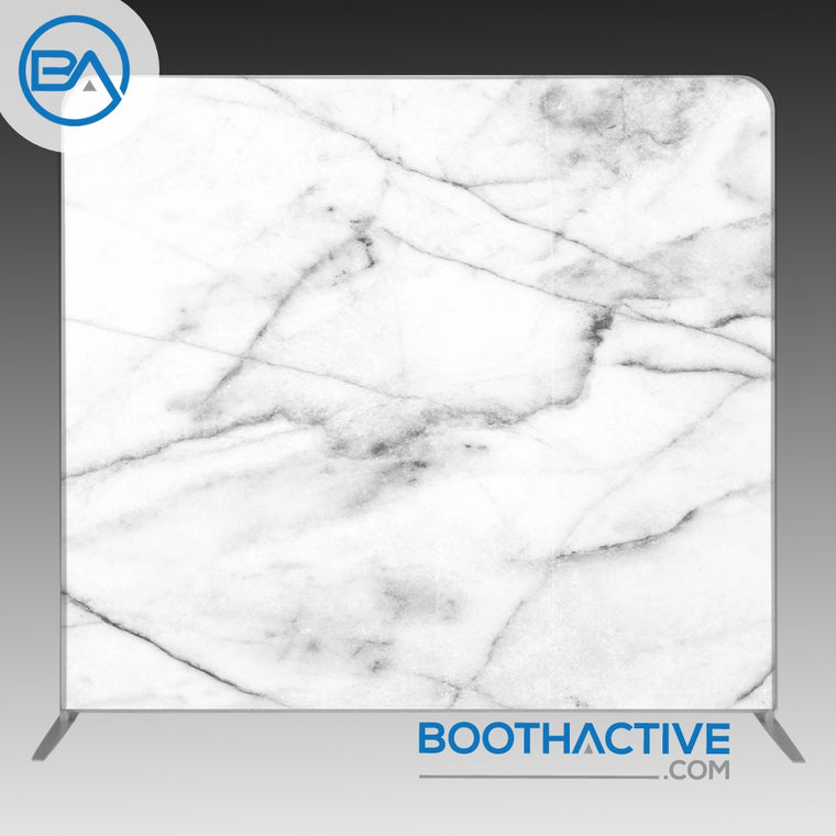 8' x 8' Backdrop - Marble - White
