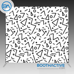 8' x 8' Backdrop - Retro - Black/White - BoothActive