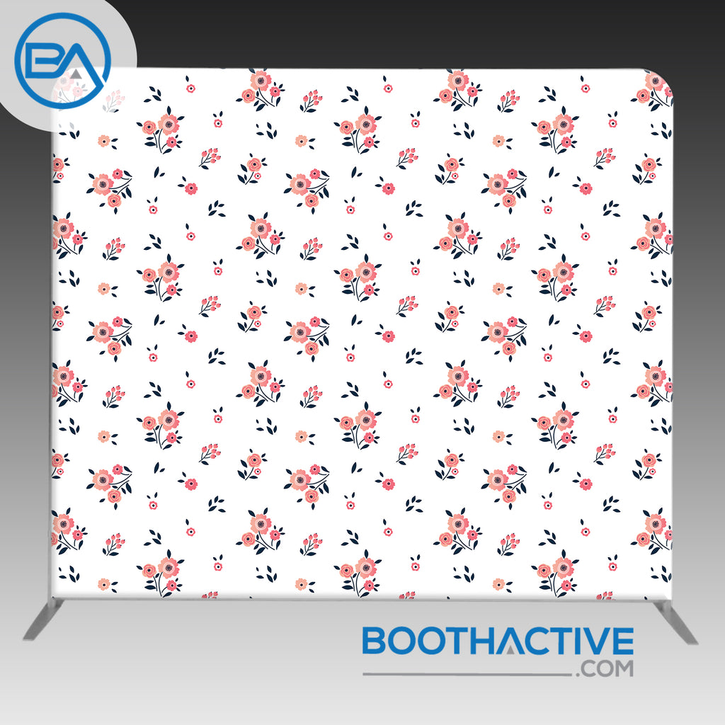 8' x 8' Backdrop - Flowers - Small Flowers - BoothActive
