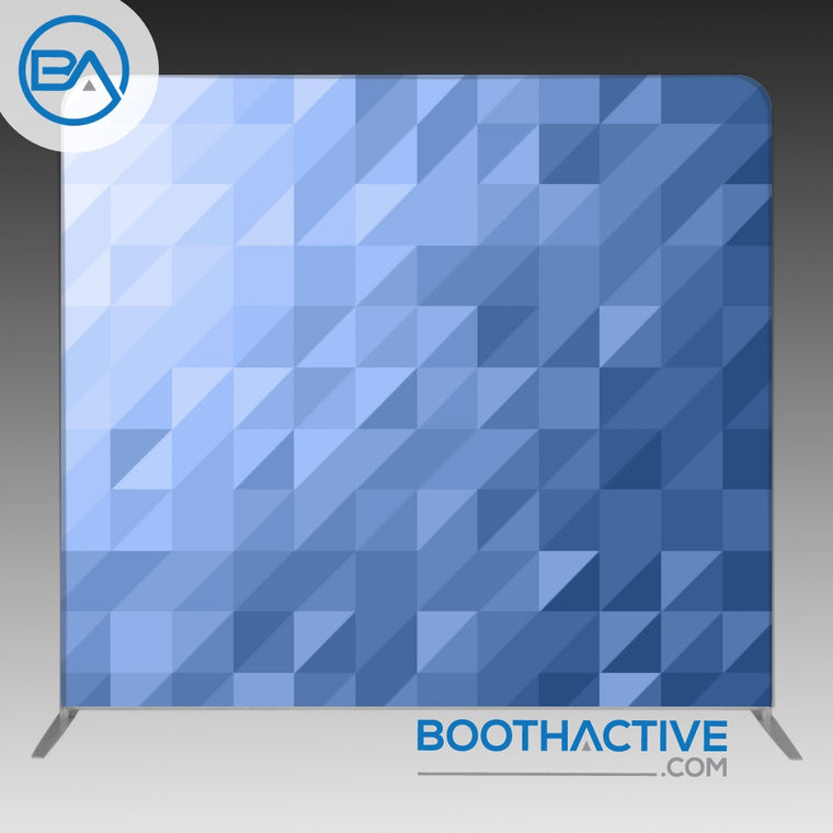 8' x 8' Backdrop - Triangles - Blue