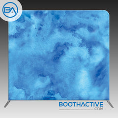 8' x 8' Backdrop - Watercolor - Blue - BoothActive