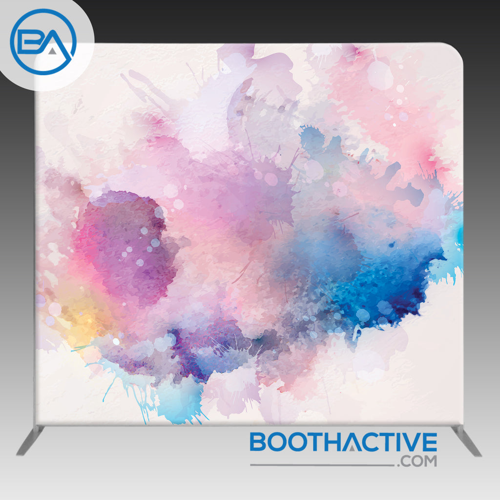 8' x 8' Backdrop - Watercolor - Multicolor - BoothActive