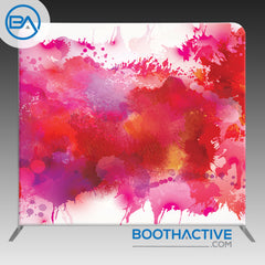 8' x 8' Backdrop - Watercolor - Red - BoothActive