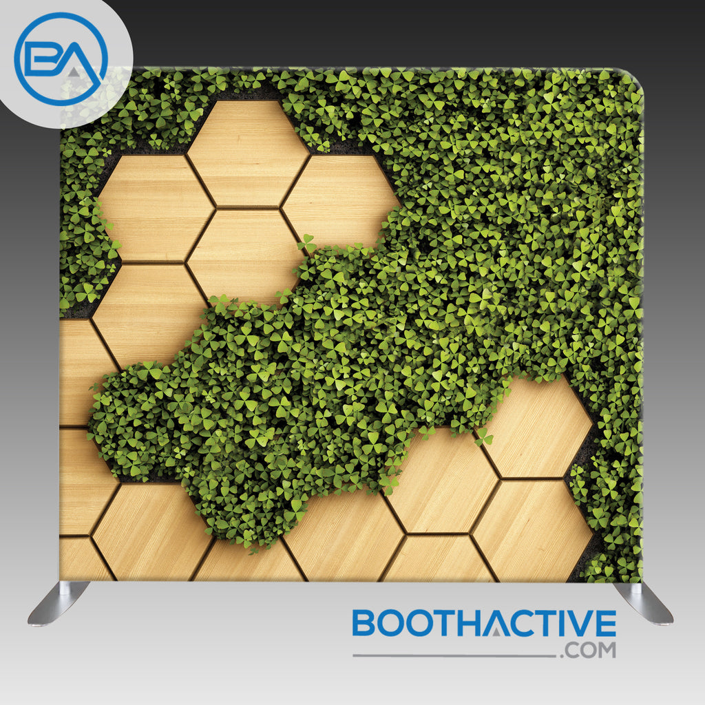 8' x 8' Backdrop - Hexagon Clovers