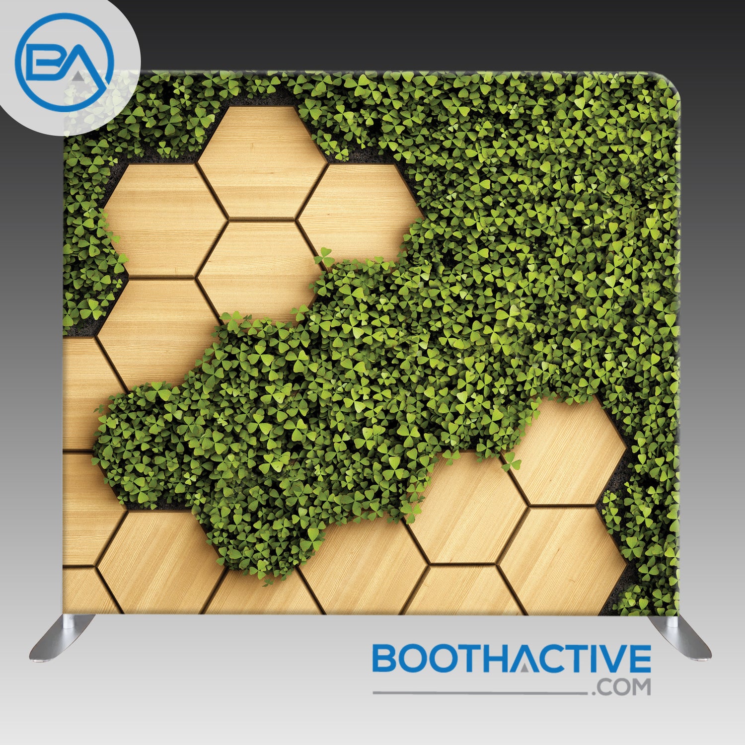 8' x 8' Backdrop - Hexagon Clovers