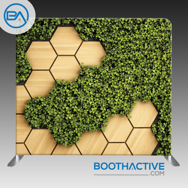 8' x 8' Backdrop - Hexagon Clovers