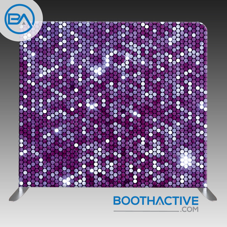 8' x 8' Backdrop - Purple Sequins