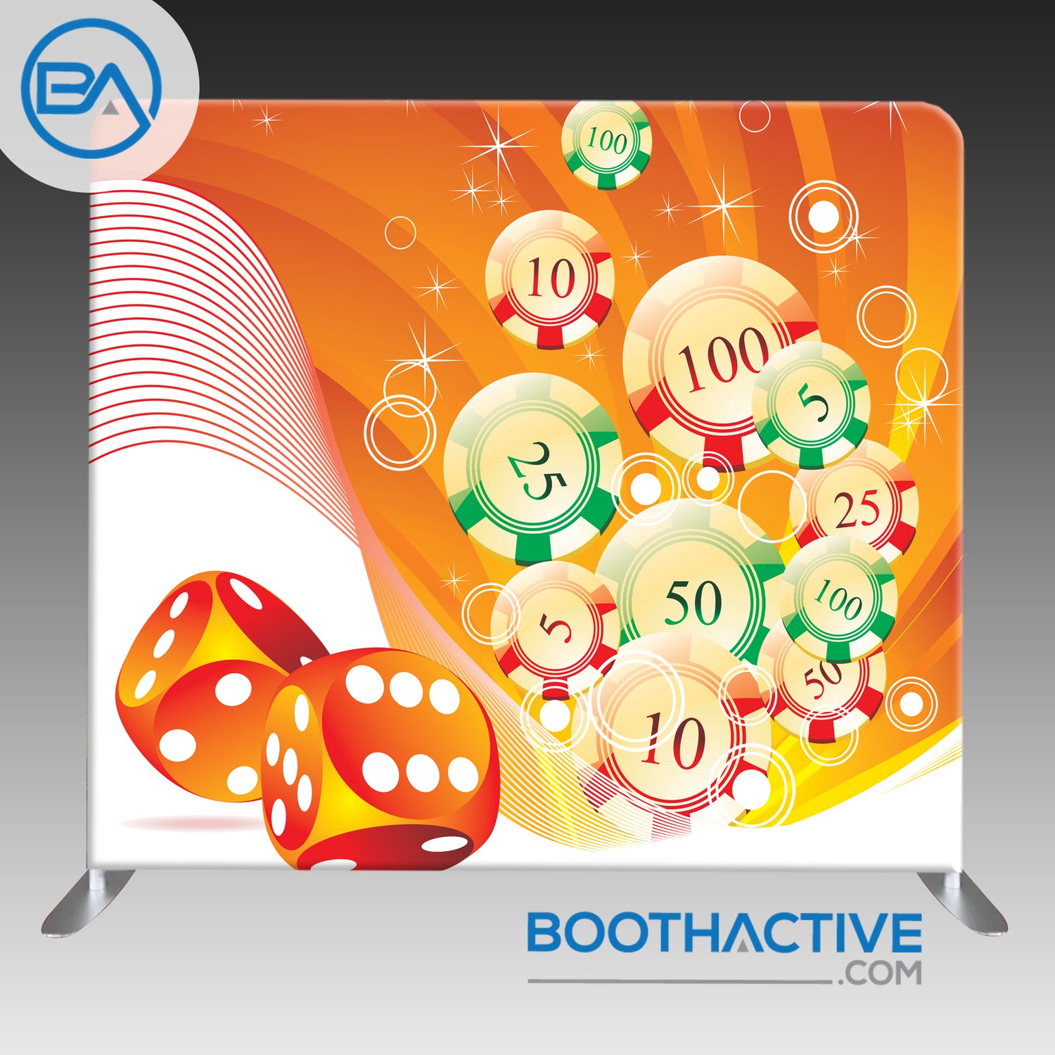 8' x 8' Backdrop - Roll the Dice