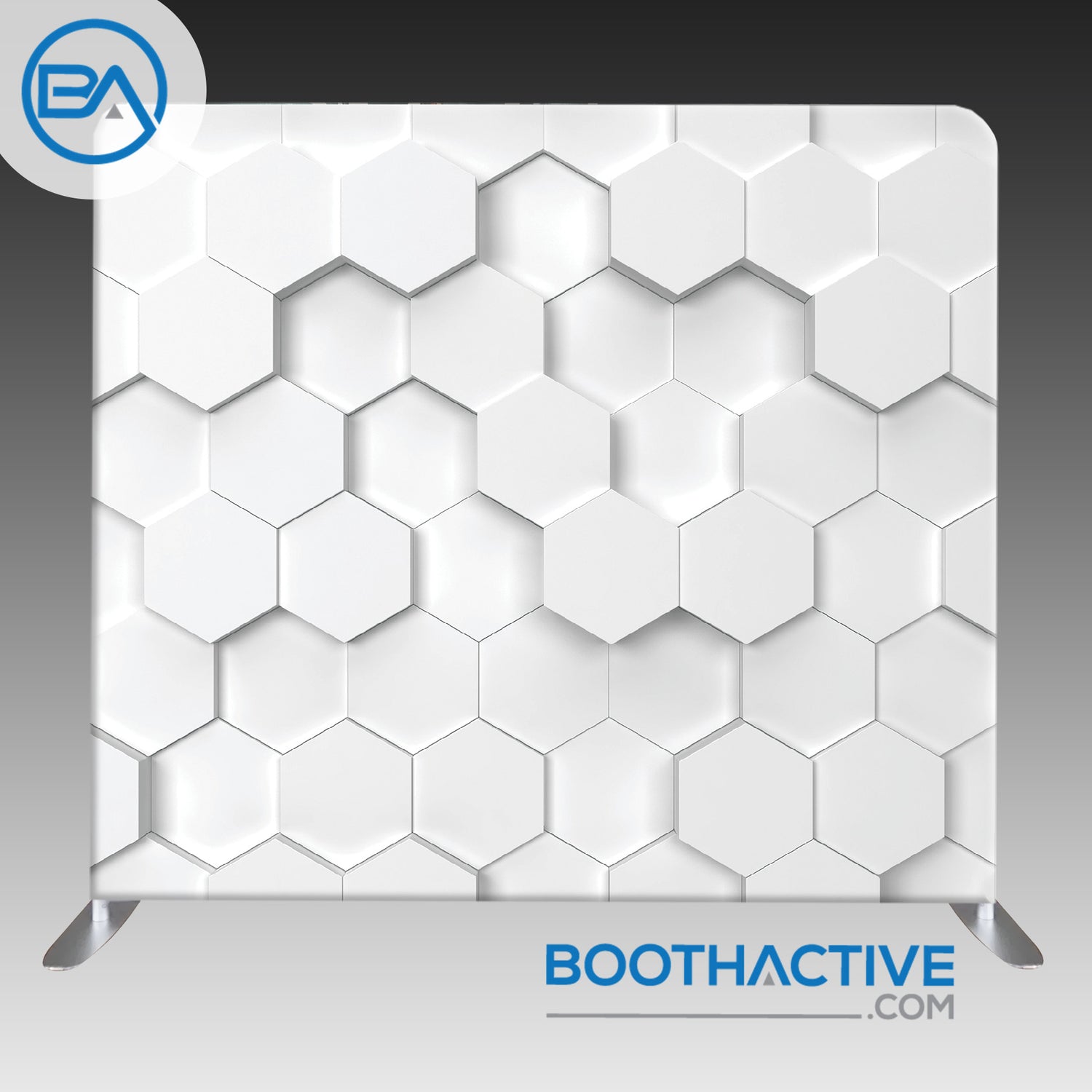 8' x 8' Backdrop - White Hexagons