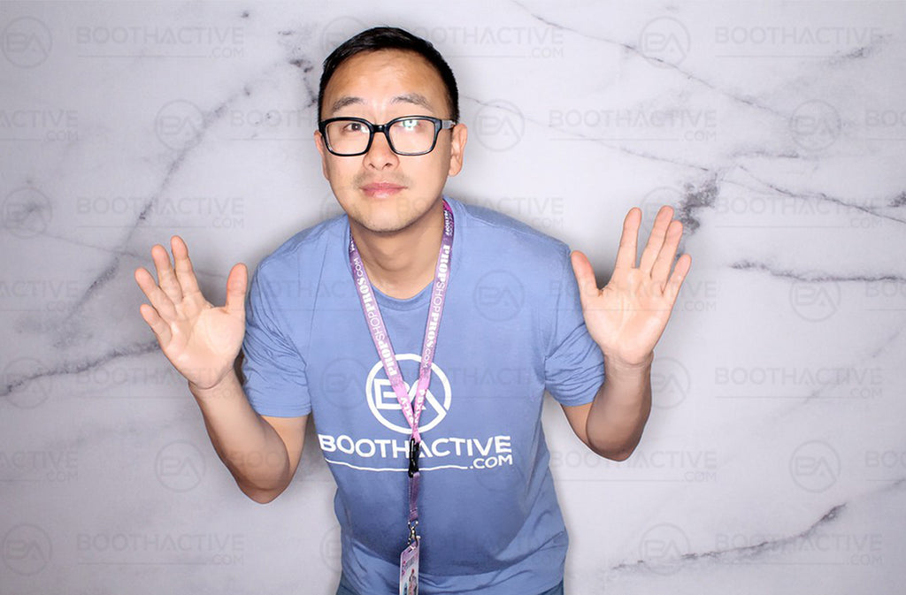 8' x 8' Backdrop - Marble - White