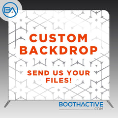 CUSTOM BACKDROP - Choose your size - BoothActive