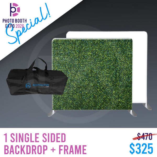 1x SINGLE SIDED Backdrop + Frame BUNDLE - 8' x 8' PBX SPECIAL