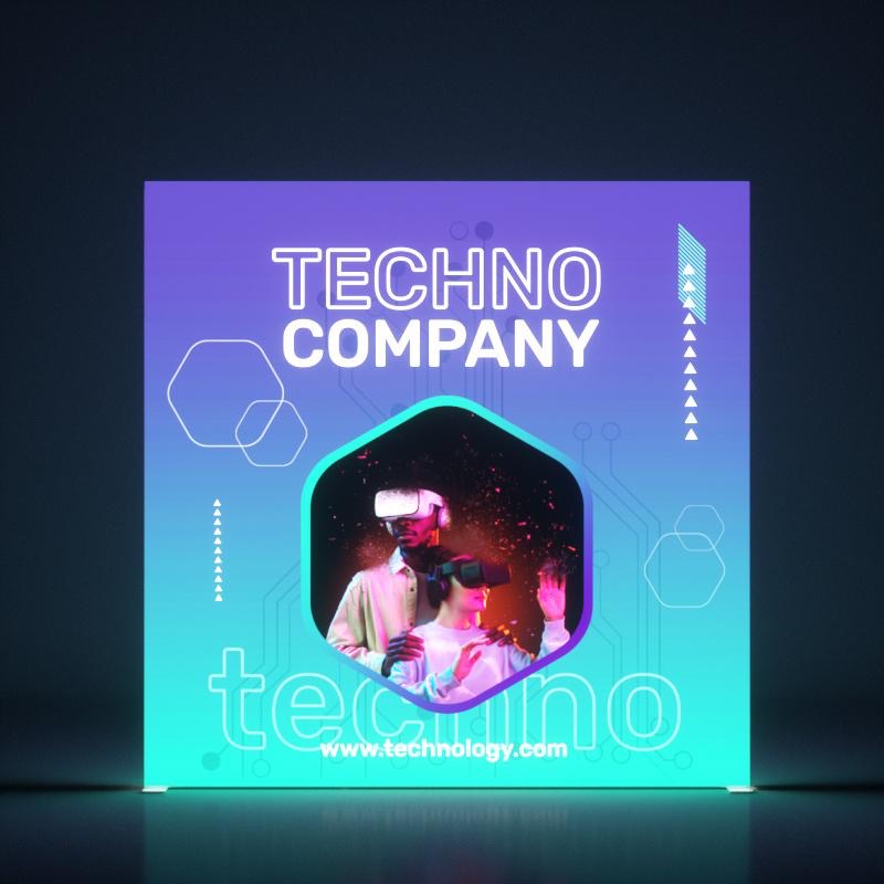 LED Display Stand with SEG Fabric