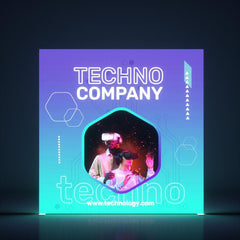 LED Display Stand with SEG Fabric